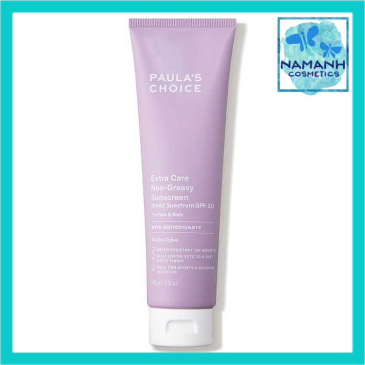 Kem Chống Nắng Không Nhờn Paulas Choice Extra Care Non - Greasy Sunscreen Spf 50