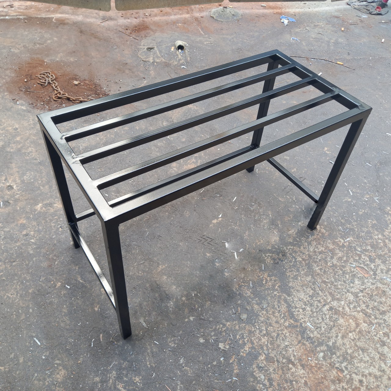 Kệ sắt Dài (50-70)cm Rộng 30cm Cao (30-40-50)cm 3 nan thép 20mm - Kệ kê chậu cây ban công