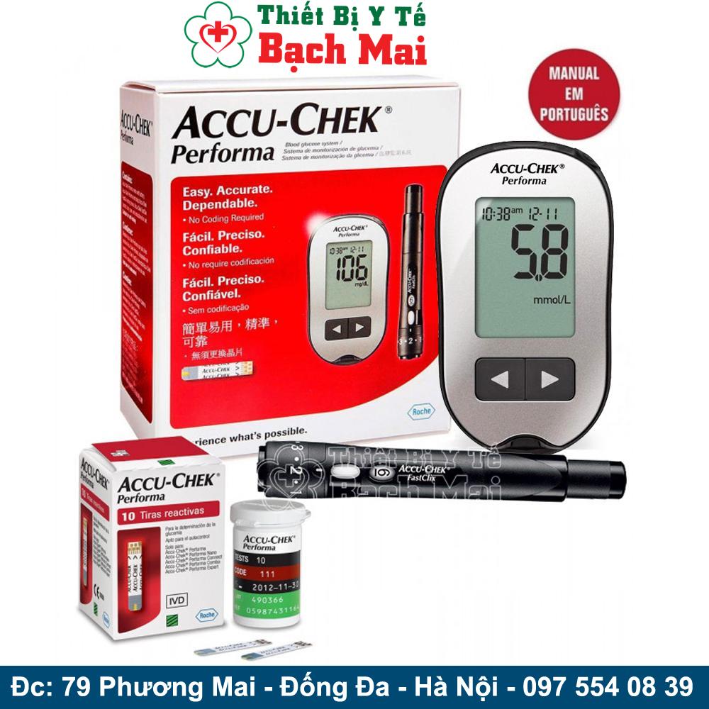 Máy Đo Đường Huyết Accu - Chek Performa [Tặng Hộp Que Thử 10 Que + 10 Kim]