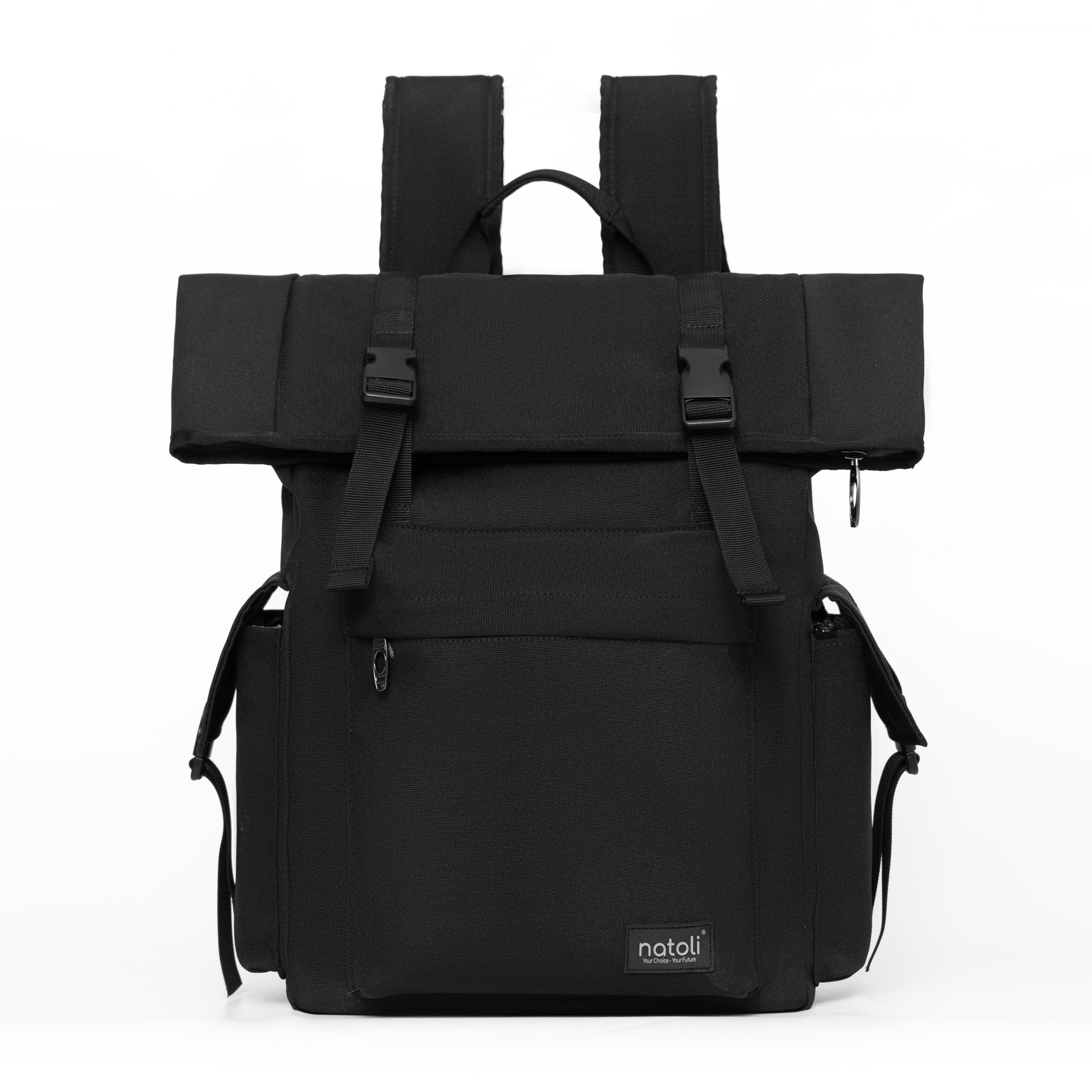 Balo Thời trang Thương Hiệu NATOLI BST FOLD BACKPACK B10 Cặp đựng laptop chất vải canvas kháng nướ