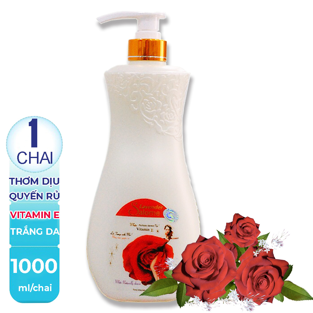 [Hcm][Deal Mới - Siêu Thơm Trắng Da Chống Tia Uv ] Sữa Tắm Trắng Da Cao Cấp Salome Vitamin E Xuất Pháp Chai Khổng Lồ 1000Ml Hsd Đến Tháng 36 Tháng