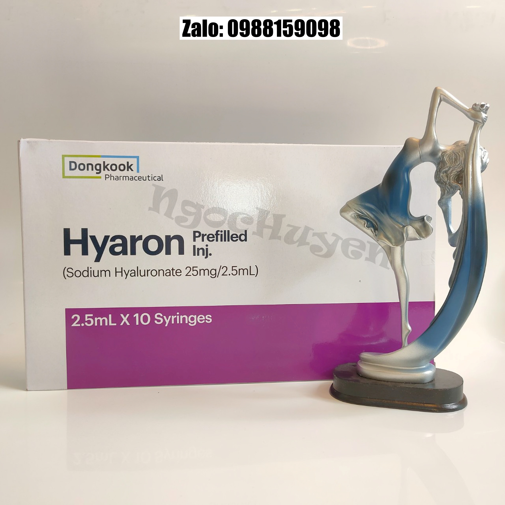 Tinh chất căng bóng da tiêm meso HA Hyaron - 1 hộp 10 thanh