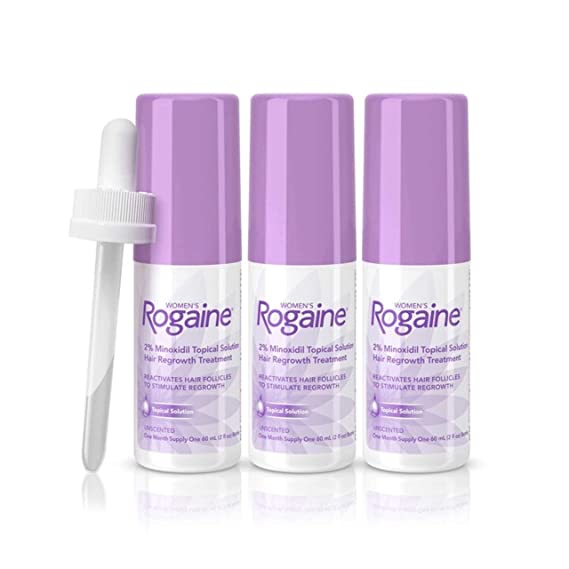 [Hcm]Set 3 Kem Mọc Tóc Nữ Rogaine 2% Minoxidil Topical Solution 60Ml