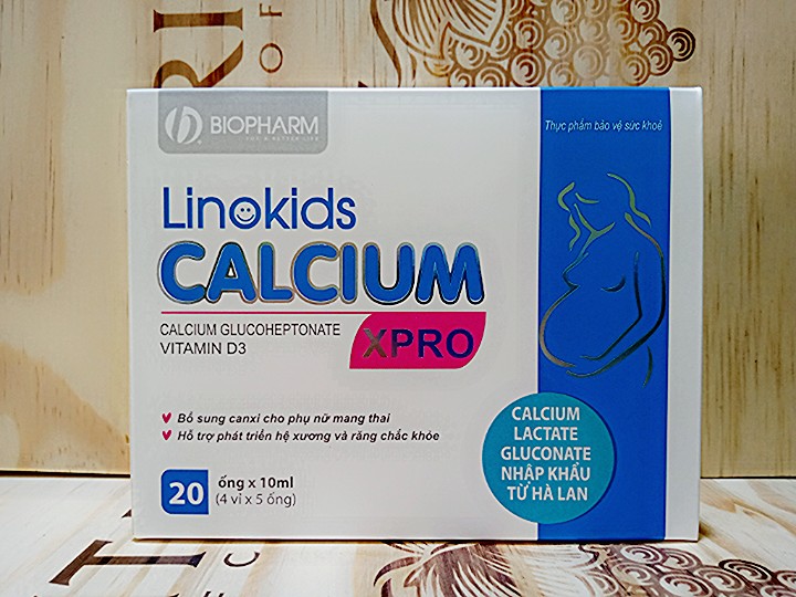 [Hcm]Hộp 20 Ống Hỗ Trợ Calci Cho Mẹ Bầu Linokids Calcium Pro