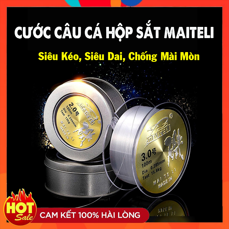 CƯỚC CÂU CÁ CƯỚC CÂU CHÍNH HÃNG HỘP SẮT MAITELI CƯỚC SIÊU BỀN CHỐNG XOẮN CHỐNG SƯỚC - Đồ Câu 247