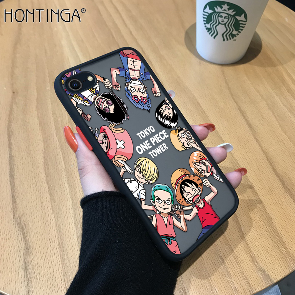 Hontinga Ốp Lưng Cho iPhone 6 6S 7 8 Plus SE 2020 X Xr Xs Max Ốp Lưng Mờ Phong Cách Đối Tác Anime Lu