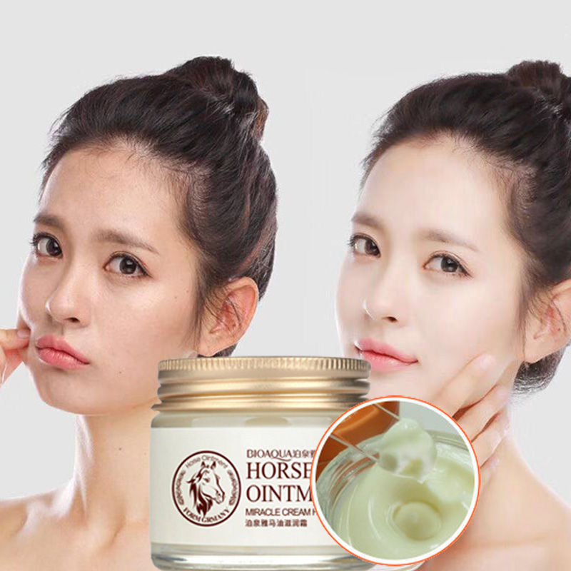 “Kem mỡ ngựa ngăn ngừa giảm tất cả các loại mụn đầu đenmụn bọc và mụn cứng đầu không bong da giúp cho làn da đep tự tin hơn mụn bọc mụn trứng cá “