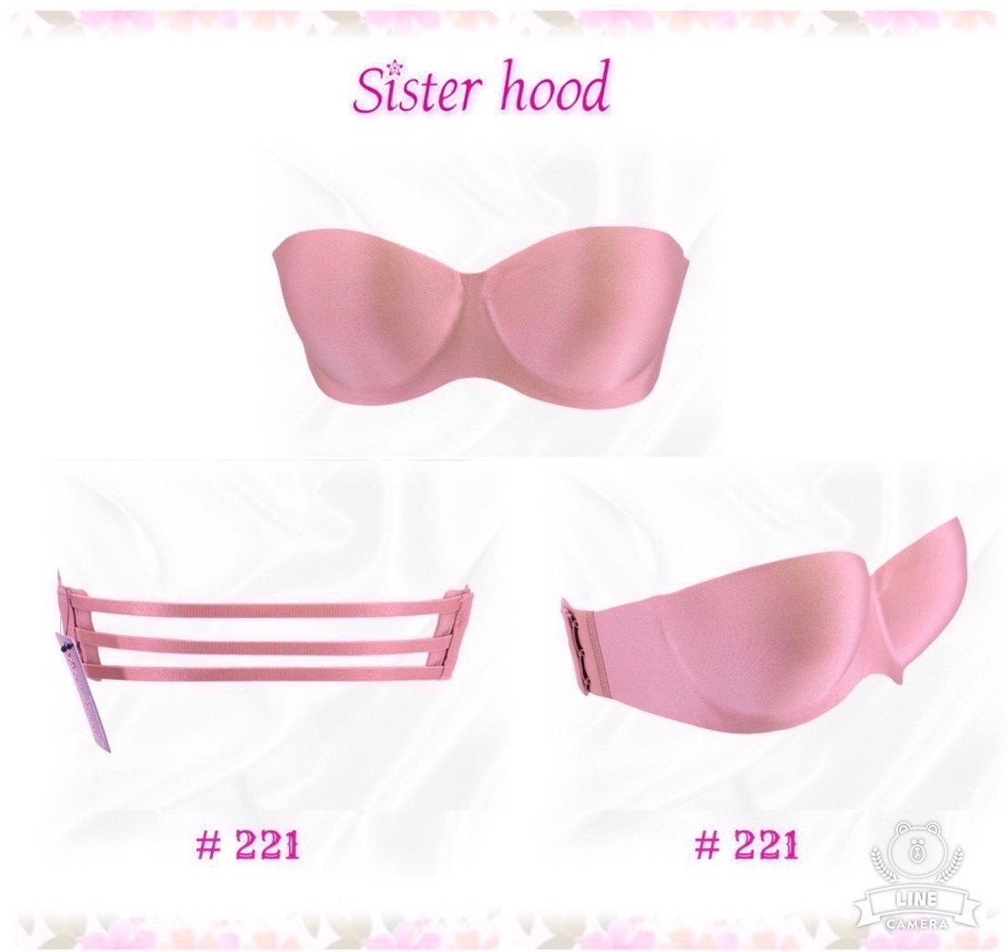 Áo ngực không dây chống tụt Sisterhood Thái Lan 221 mặc áo hở vai áo ngực Quây chất su đúc