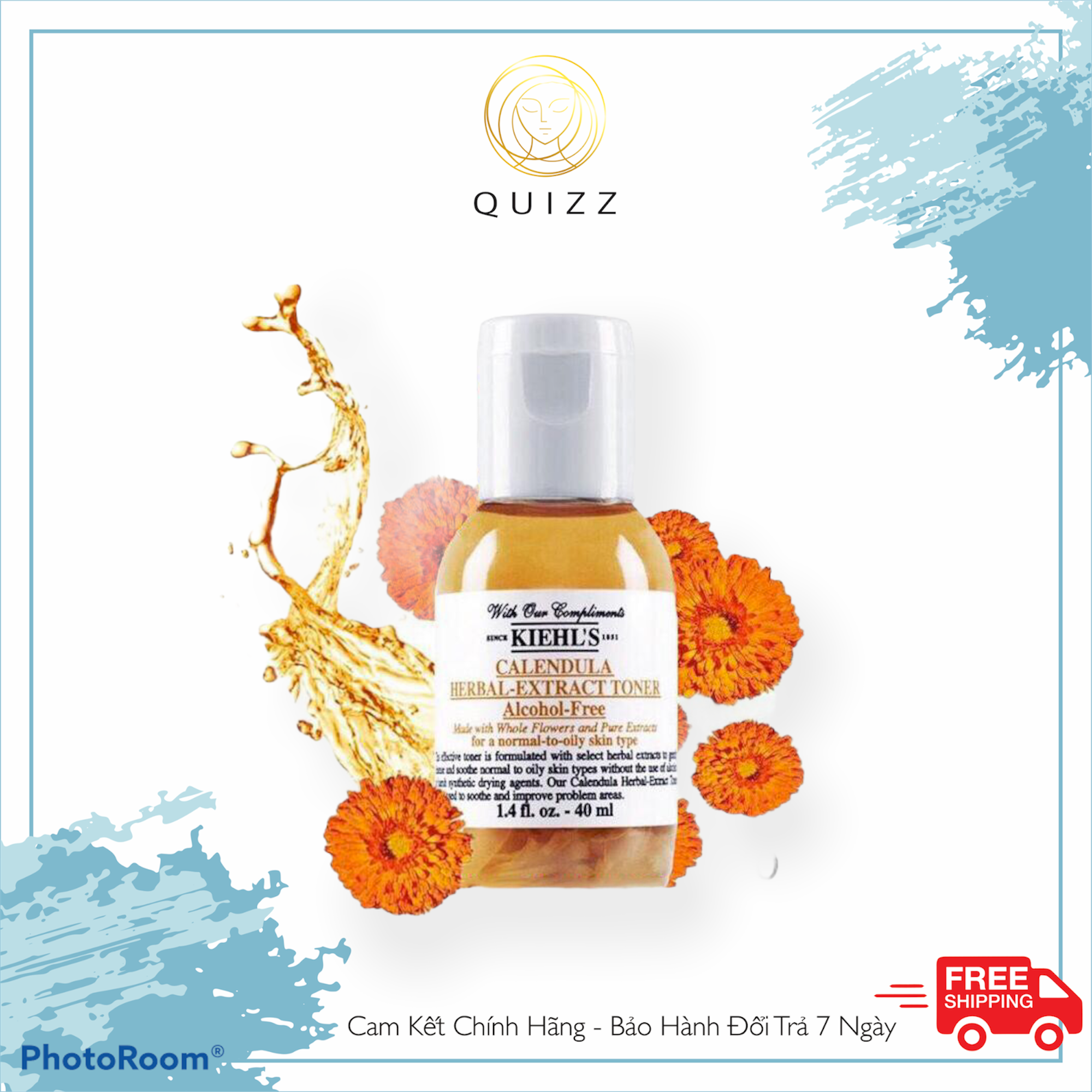 [Mini] Nước Hoa Hồng Toner Hoa Cúc Kiehl’s Calendula 40Ml_Quizz Cosmetics