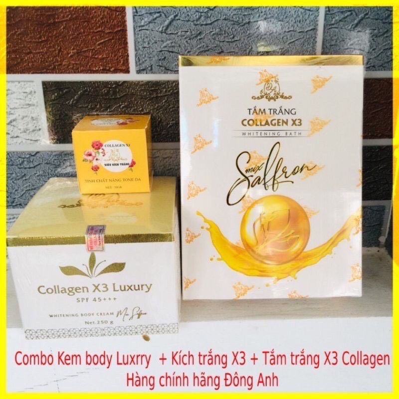 [Hcm]Combo Body+Kích+Tắm Trắng Collagen X3 Hàng Chính Hãng Đông Anh