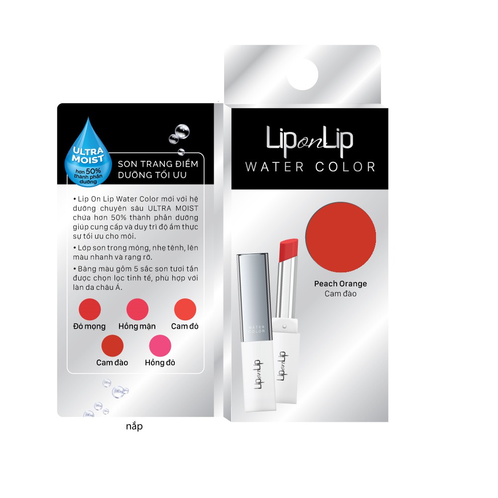 [Mẫu Dùng Thử] Son Trang Điểm Dưỡng Tối Ưu Liponlip Water Color Màu Cam Đào (0.5G)