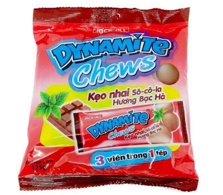 [Quà tết 2022] Gói Kẹo mềm nhân socola Dynamite Thái Lan 125g- ăn vặt - bánh kẹo tết