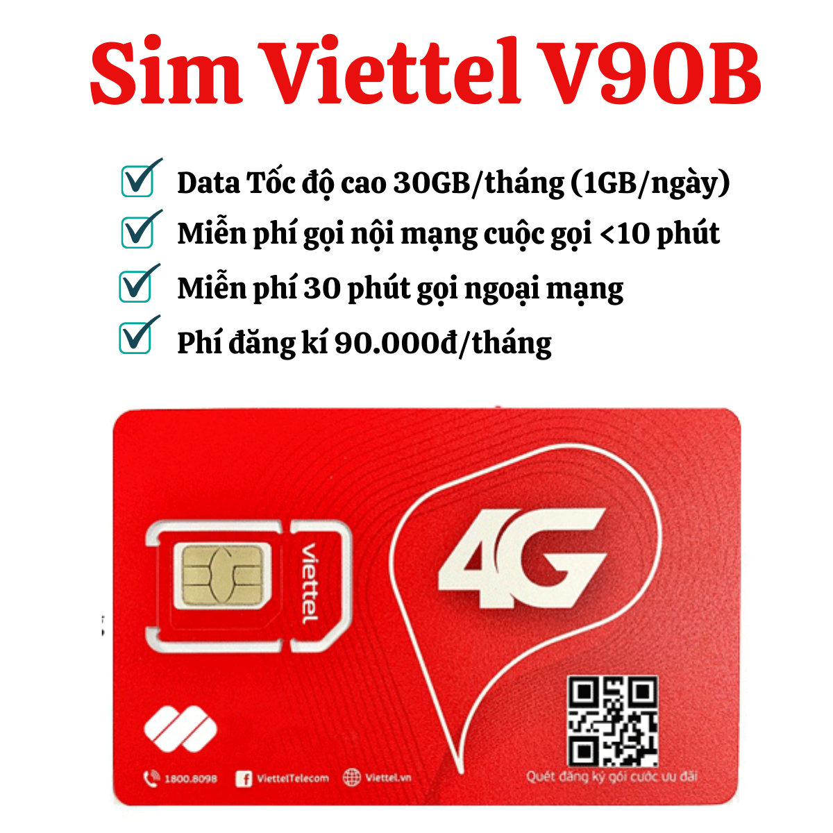 Sim mạng Viettel Gói SD70 SD120 V90B V120B V150B V200B Dung Lượng Data Dùng Xem video nghe gọi t