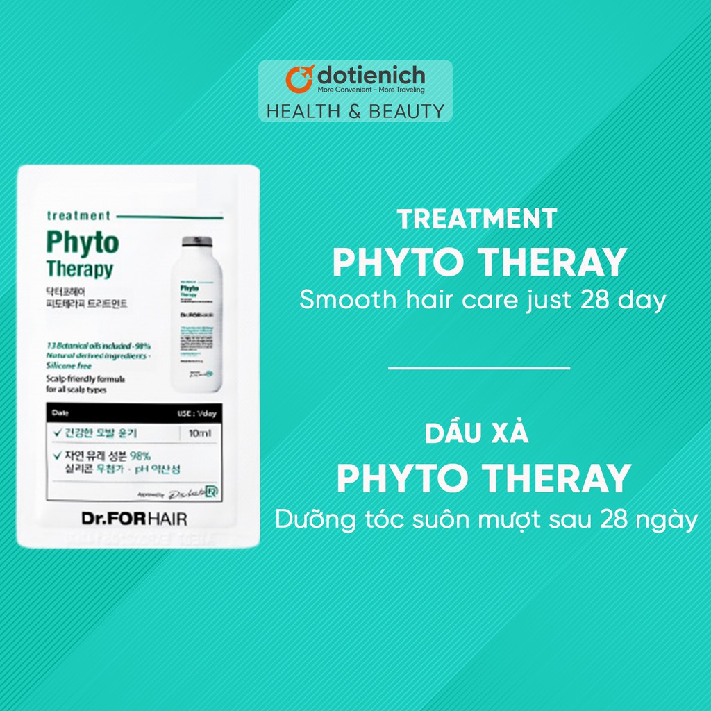 [HCM]QUÀ TẶNG – 01 GÓI dầu xả dưỡng tóc Dr.FORHAIR/Dr For Hair cho da đầu nhạy cảm Phyto Therapy Treament 10ml