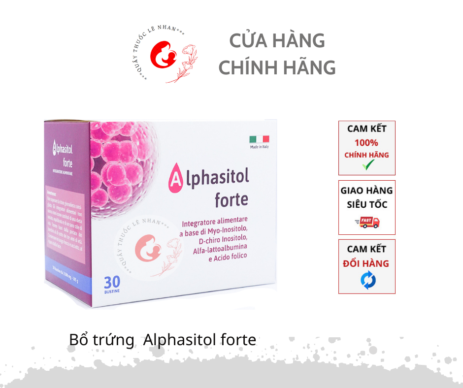 ALPHASITOL FORTE Hộp 30 Gói - Hỗ trợ Đtri Buồng Trứng Đa NangCải Thiện Sức Khỏe Nữ Giới