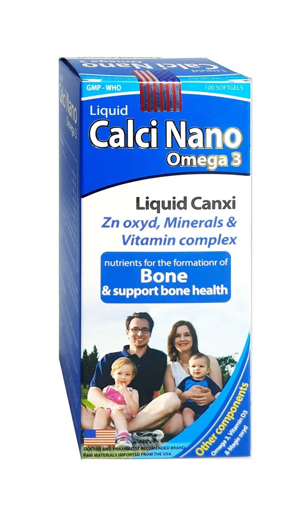 Calci Nano Omega - Bổ sung canxi D3 omega 3 giúp phát triển chiều cao ở trẻ nhỏ ngăn ngừa loãng xươn