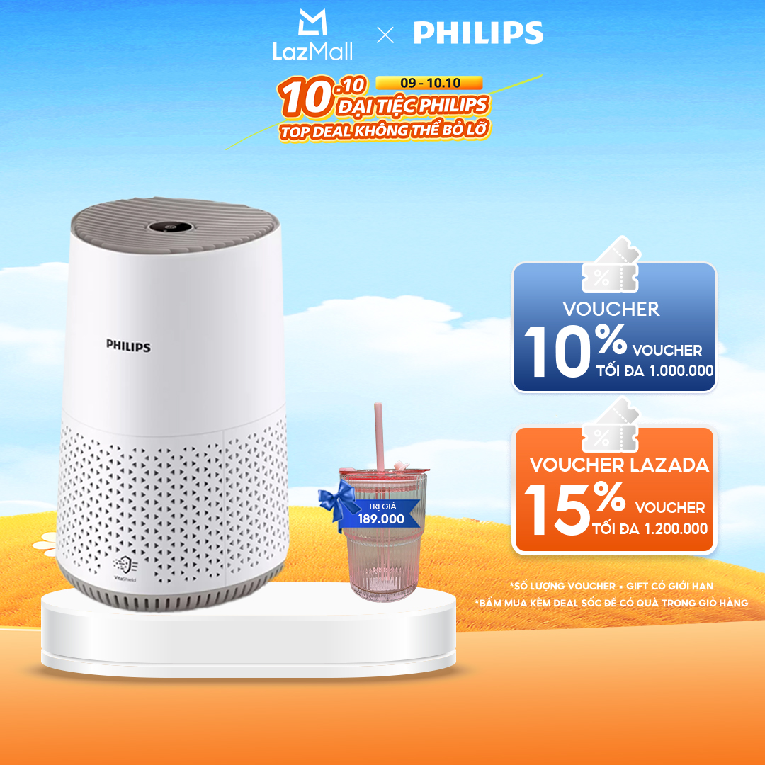 Máy Lọc Không Khí Philips AC0650/10 - Trắng, Kích Thước 341x237x243mm, Diện Tích 44m²