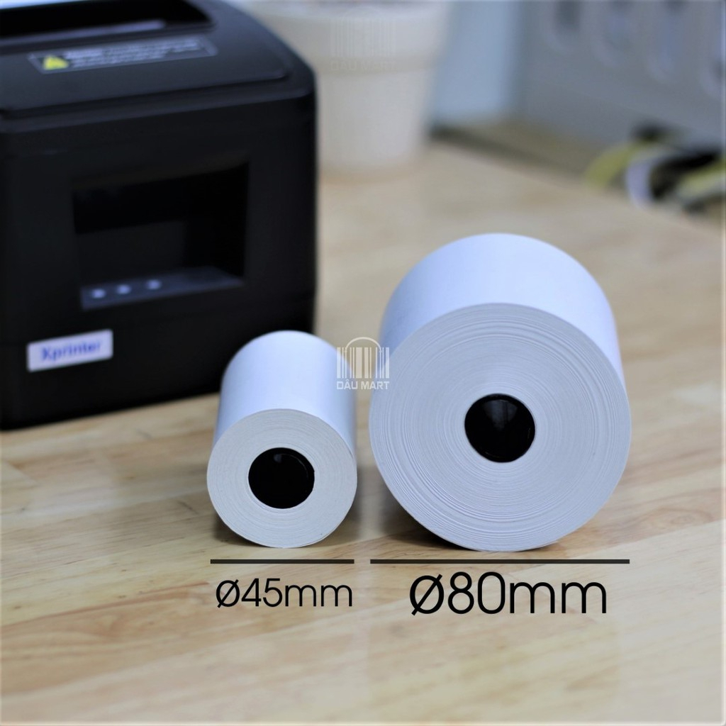 Giấy in nhiệt Cuộn TO NHẤT K80x80  giấy in bill  in hóa đơn Khổ K80x80