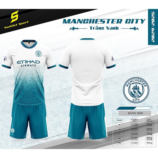 7 Màu- Bộ quần áo thể thao đá banh đá bóng CLB Manchester City - Áo đấu Man City