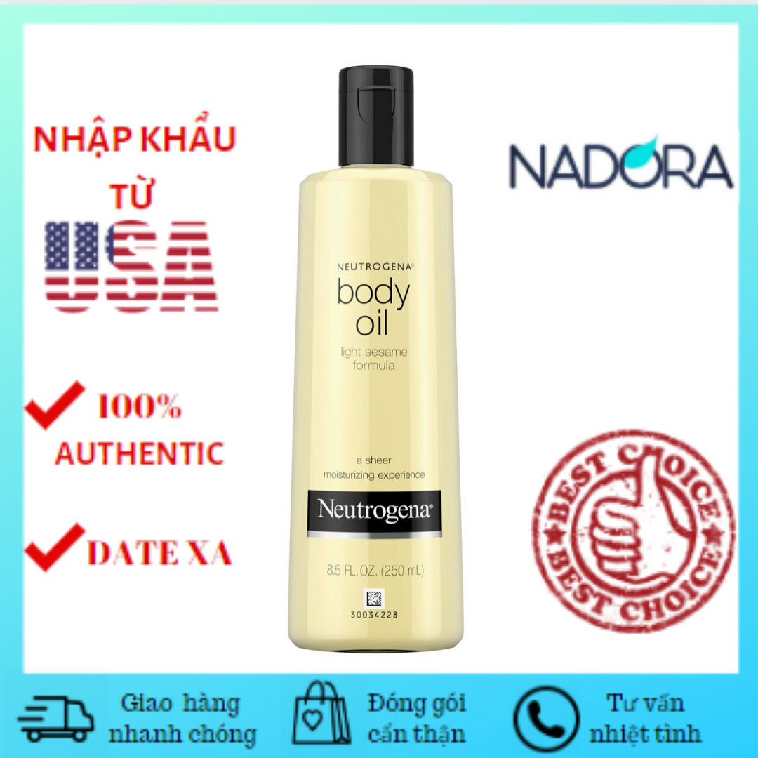 [Hcm]Dầu Cấp Ẩm Neutrogena Body Oil Light Sesame Formula (250Ml)