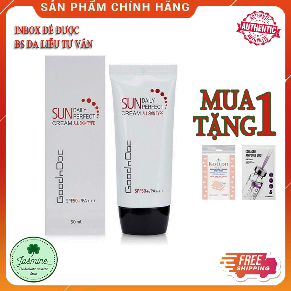 [Hcm][Chính Hãng] Jm004 Kem Chống Nắng Dưỡng Ẩm Cho Mọi Loại Da Spf50+/Pa+++ Goodndoc 50Ml