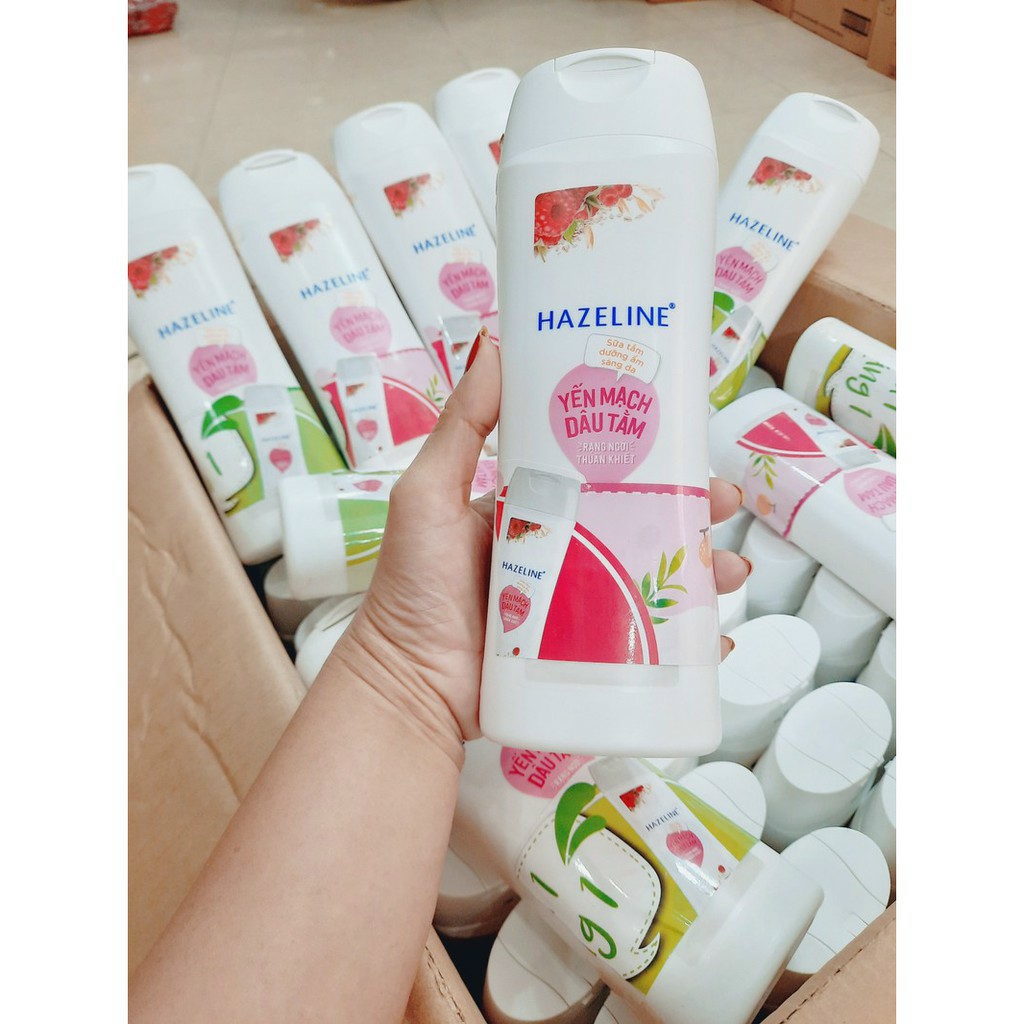 (300G)Sữa Tắm Dưỡng Sáng Da Hazeline Yến Mạch Dâu Tằm - Hàng Khuyến Mãi