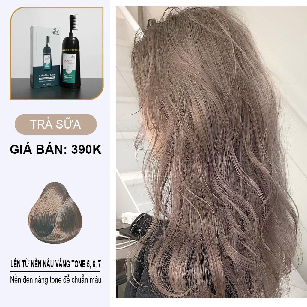 Sin Hair - Dầu Gội Thời Trang Trà Sữa  Sin Hair 500ml- Sin Hair 100% Phủ Bạc Nhân Sâm Tự Nhiên Nhật Bản