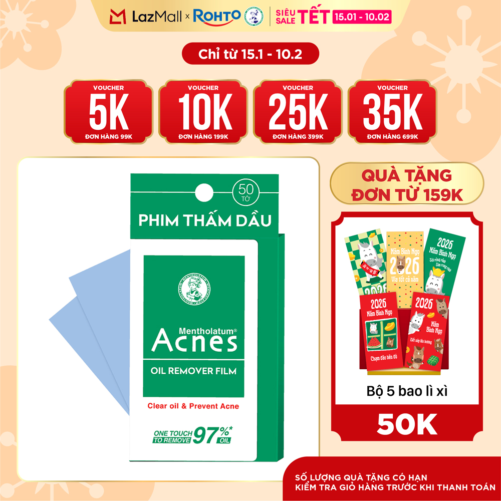 Phim Thấm Dầu Acnes Oil Remover Film 50 Tờ