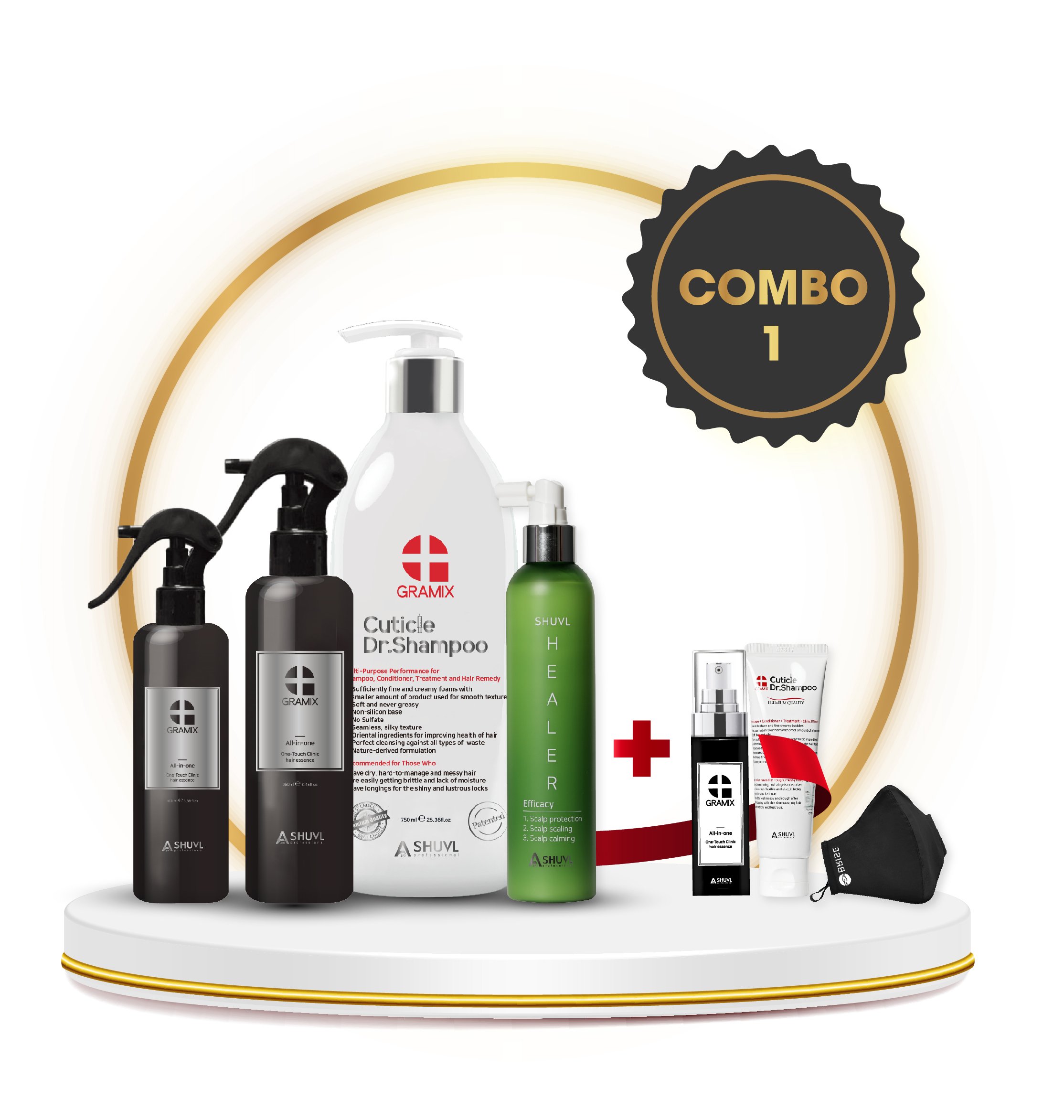 [Tặng Ngay Món Quà 199K +Khẩu Trang Chống Khuẩn Từ Thương Hiệu Brise ] Cho Combo 4 Sản Phẩm Phục Hồi Tóc Chuyên Sâu Đến Từ Shuvl Professional