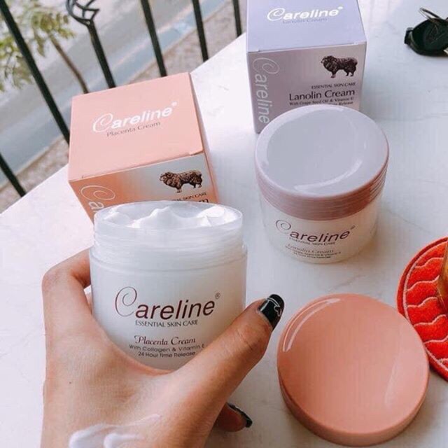 Kem Dưỡng Da Nhau Thai Cừu Úc Careline Placenta Cream ( hộp vàng) 100g. Dưỡng Trắng Dưỡng Ẩm Da Dành cho Da Dầu da Hỗn Hợp