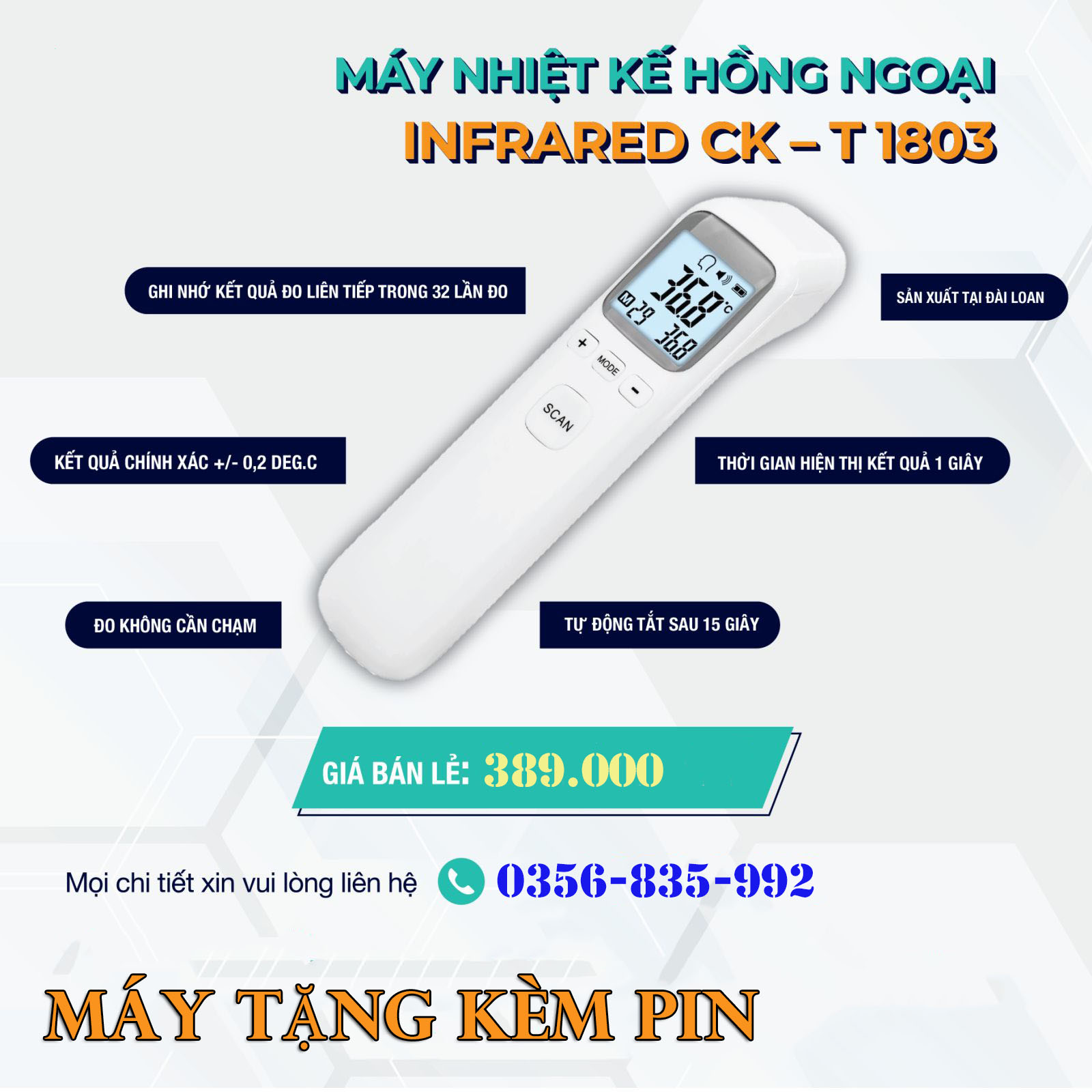 [Hcm]Máy Đo Nhiệt Kế Điện Tử Máy Đo Nhiệt Độ Nhiệt Kế Điện Tử Hồng Ngoại Đa Năng Đo Trán Scan Nhiệt Kế Điện Tử Đo Nhiệt Độ Cơ Thểnhiệt Kế Đo Thức Ăn Nước Tai Chán. Đo Tất Cả Mọi Thứ Nhanh Chóng Chỉ Trong 1Giây