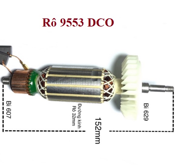 Roto máy mài MAKITA 9553 DCA Ruột mài MAKITA 9553 hàng DCA