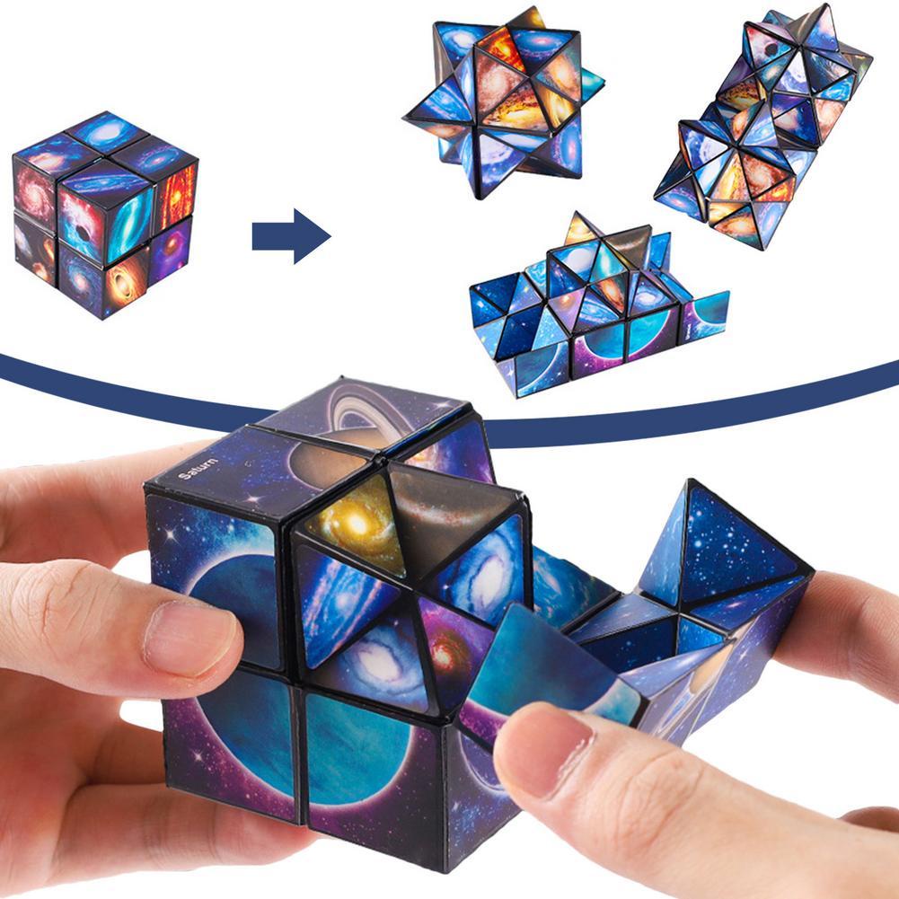 Rubik 3D - Đồ chơi Rubik nam châm biến thể thành hơn hình khối không gian ba chiều siêu độc lạ