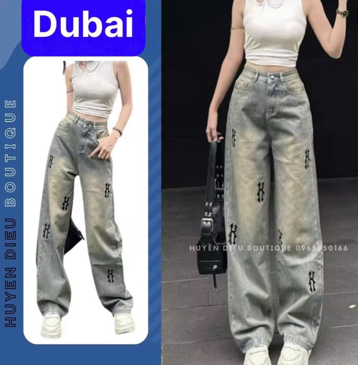 QUẦN BAGGY JEAN NỮ CHẤT BÒ XANH ỐNG SUÔNG RỘNG LƯNG THUN CẠP CHUN LƯNG CAO NÂNG MÔNG CAO CẤP HÀN QUỐ