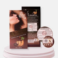 Dầu gội Phủ Bạc Nhật Bản Sin Hair 500ml nhuộm đen tóc không phai màu không độc hại MÀU ĐEN - NÂU