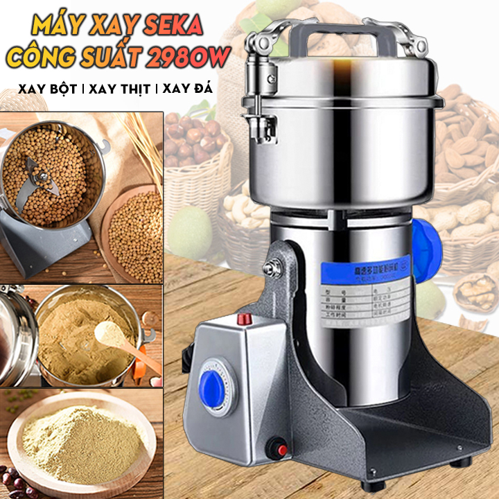 Tặng Bộ Lưỡi Xay Dự Phòng - Máy Nghiền Bột Khô SEKA Z10 Siêu Khỏe - Máy xay đa năng - Máy xay tỏi ớt