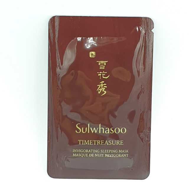 Mặt Nạ Ngủ Tái Sinh Da Chống Lão Hóa Thông Đỏ Sulwhasoo Timetreasure Invigorating Sleeping Mask 3Ml Sản Phẩm Có Nguồn Gốc Xuất Xứ Rõ Ràng Dễ Dàng Sử Dụng Cam Kết Sản Phẩm Y Như Hình