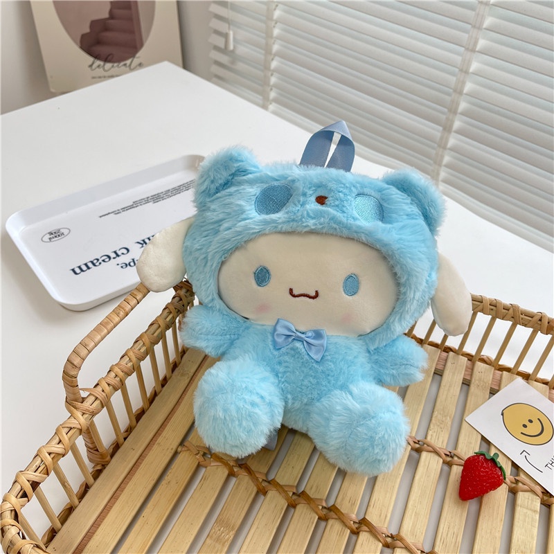 Balo Gấu Đội Mũ Sanrio Kuromi Melody Cinnamoroll...phong cách hoạt hình Siêu Đáng Yêu