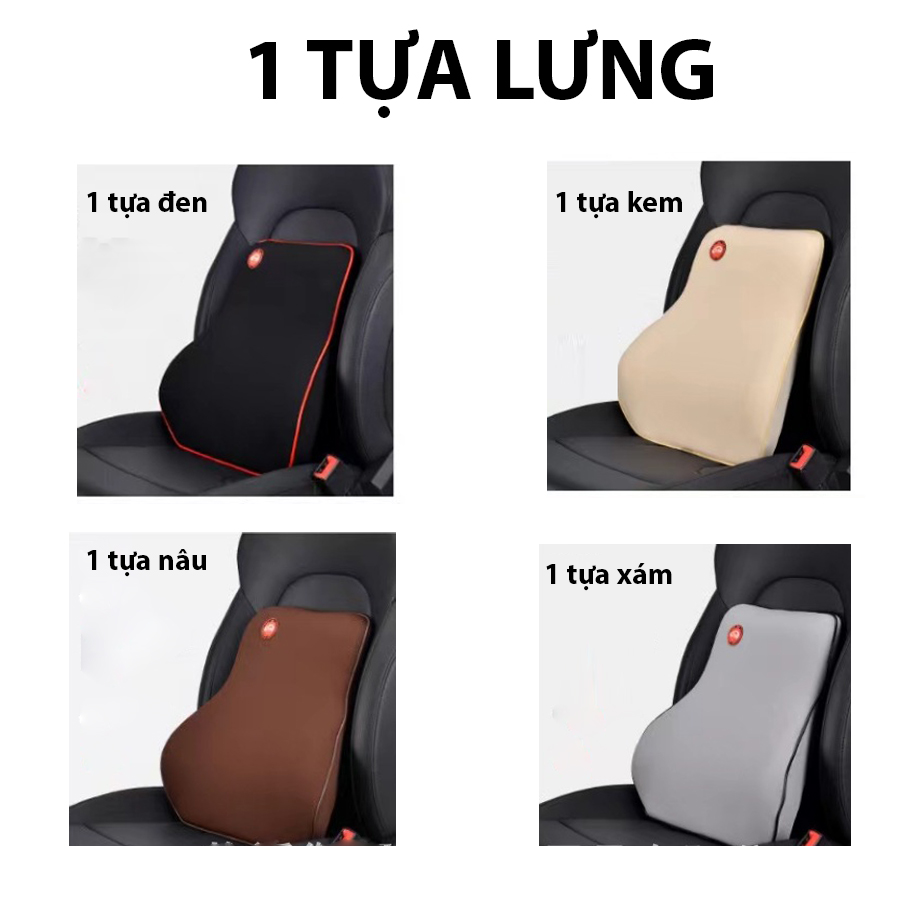Gối tựa đầu và tựa lưng ô tô cao su non cao cấp Tựa lưng và gối đầu ô tô chất liệu da cao su non thiết kế ôm sát chống đau mỏi lưngcổ vai tạo cảm giác thoải mái