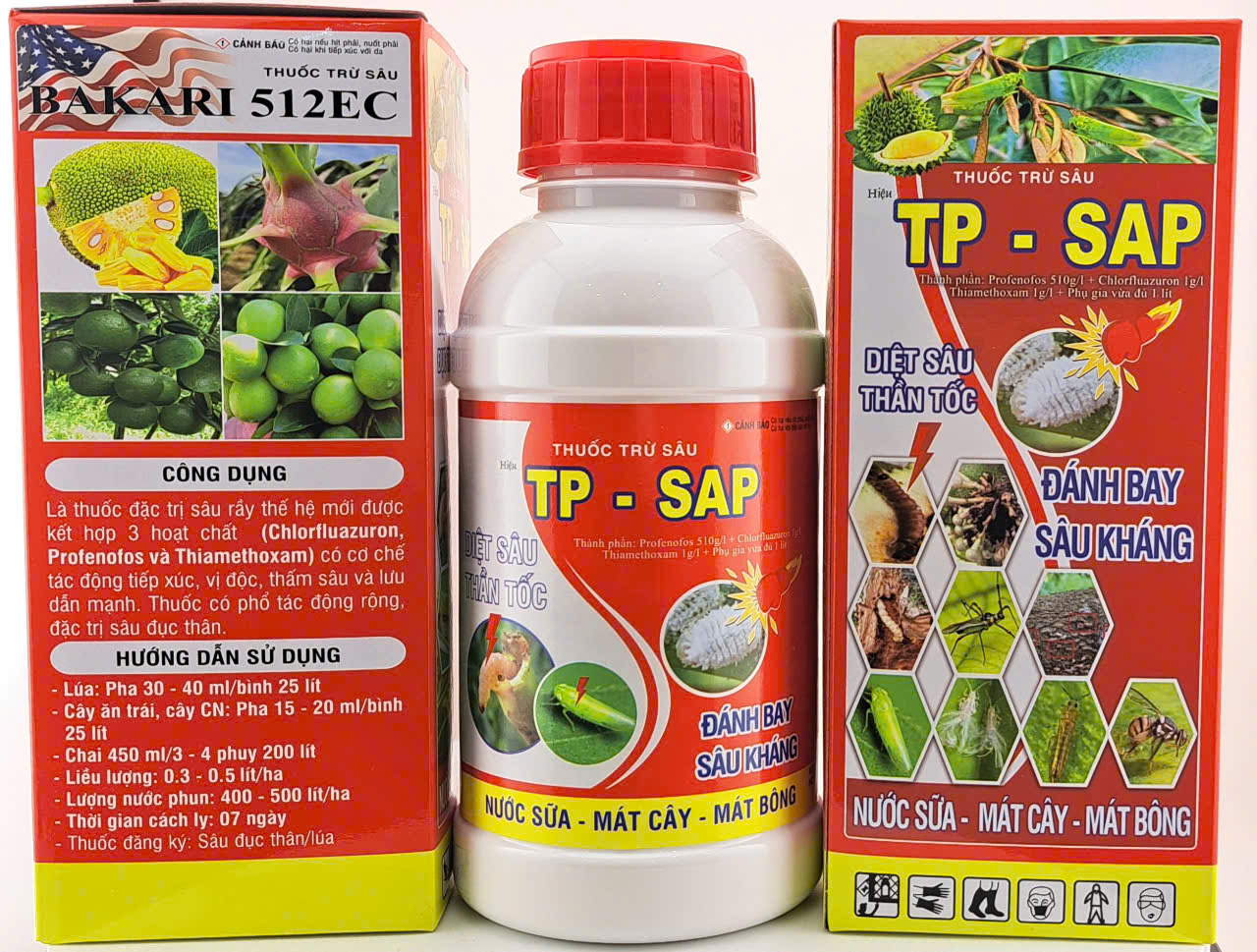 phòng trừ rệp sáp mít TP-SAP- Bakari 512: dạng sữa mát bôngtrái an toàn toàn cho giai đoạt cây mang