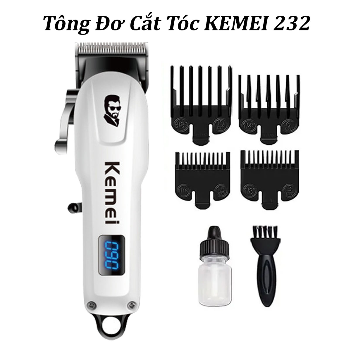 [Hàng Tốt - Bảo Hành 5 năm] Tông Đơ Cắt Tóc Loại Tốt Kemei Km 809A km 232 Hớt Tóc Gia Đình Tóc Trẻ E