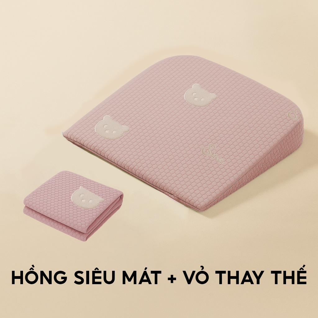 Gối chống trào ngược cho bé EMA thiết kế dốc phẳng chuẩn y khoa không gây võng lưng trẻ Gối trào ngược cho trẻ sơ sinh