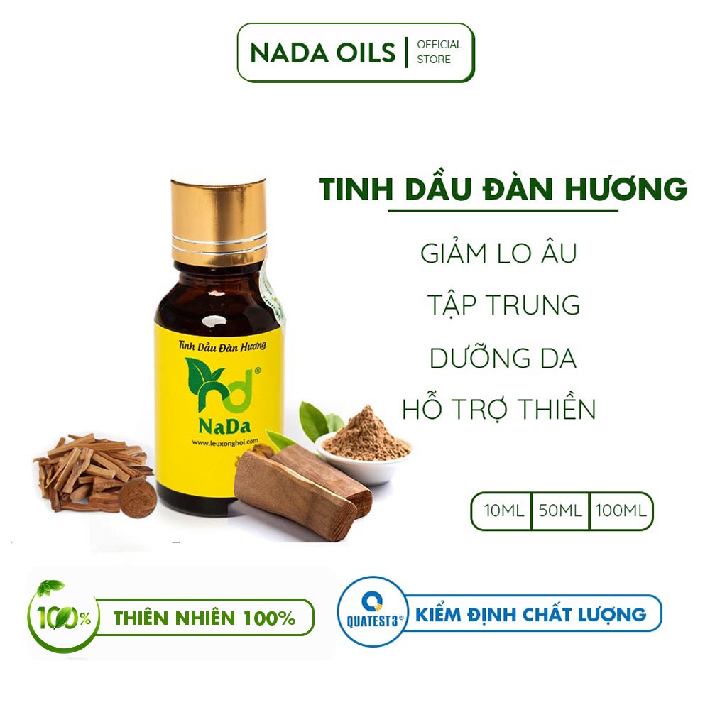 Tinh Dầu Đàn Hương Nguyên Chất Nada | Kiểm Định Qt3 | Giảm Lo Âu Tập Trung Dưỡng Da Hỗ Trợ Thiền