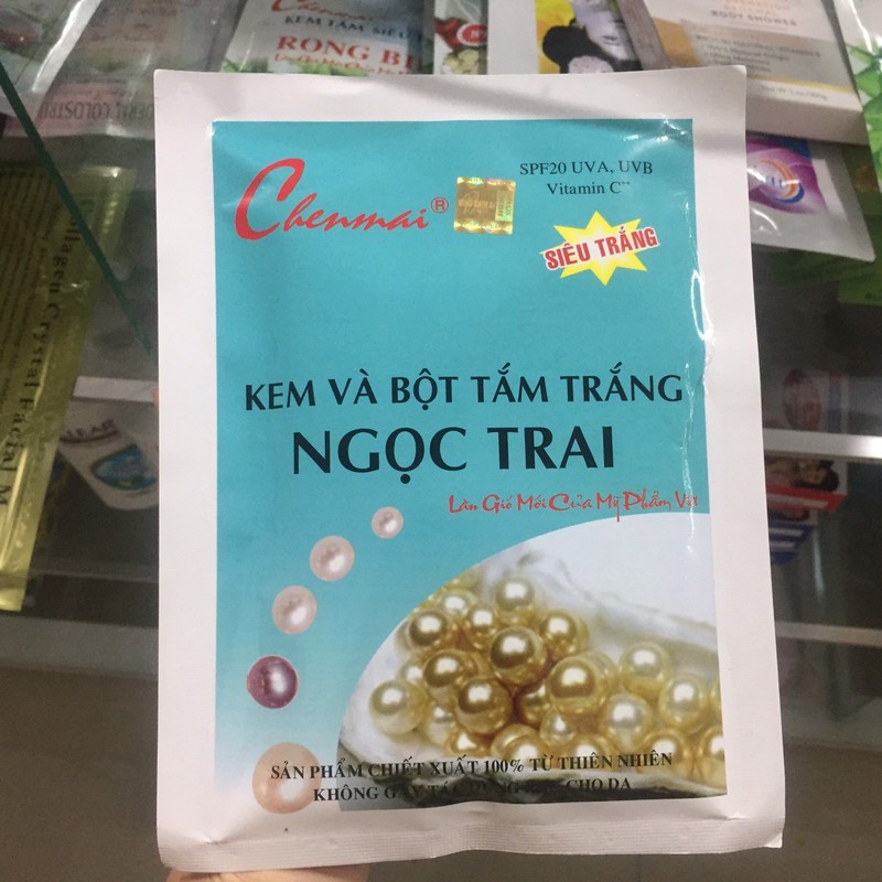 Kem tắm cát siêu trắng Ngọc trai Chenmai