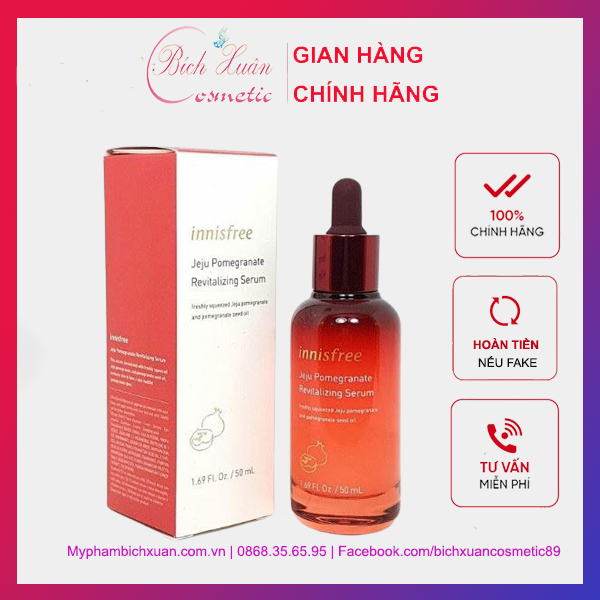 Serum Innisfree Lựu Đỏtinh Chất Làm Sáng Da Ngăn Chặn Lão Hóa Chiết Xuất Từ Lựu