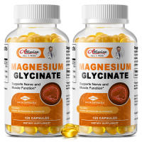 Viên nang mềm Alliwise Magnesium Glycine 400mg kết hợp với Vitamin D3 (1000 IU) và Vitamin B6 hỗ trợ chức năng thần kinh cơ thúc đẩy sự thư giãn và cải thiện giấc ngủ