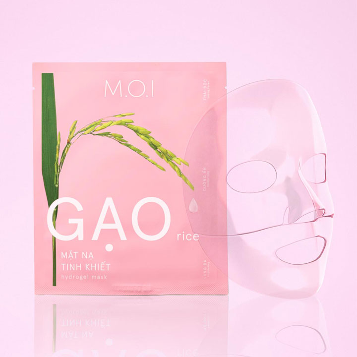 [Hcm]Hộp 3 Miếng Mặt Nạ Gạo Tinh Khiết M.o.i Hàn Quốc Moi