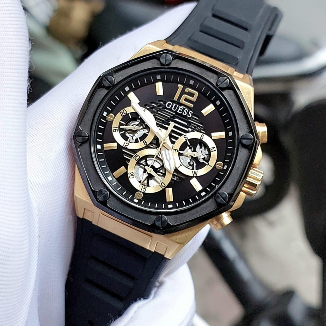 Đồng hồ kim đeo tay chống nước silicon nam thể thao cao cấp Guess GW0263G1 size 44mm  shop kiwi