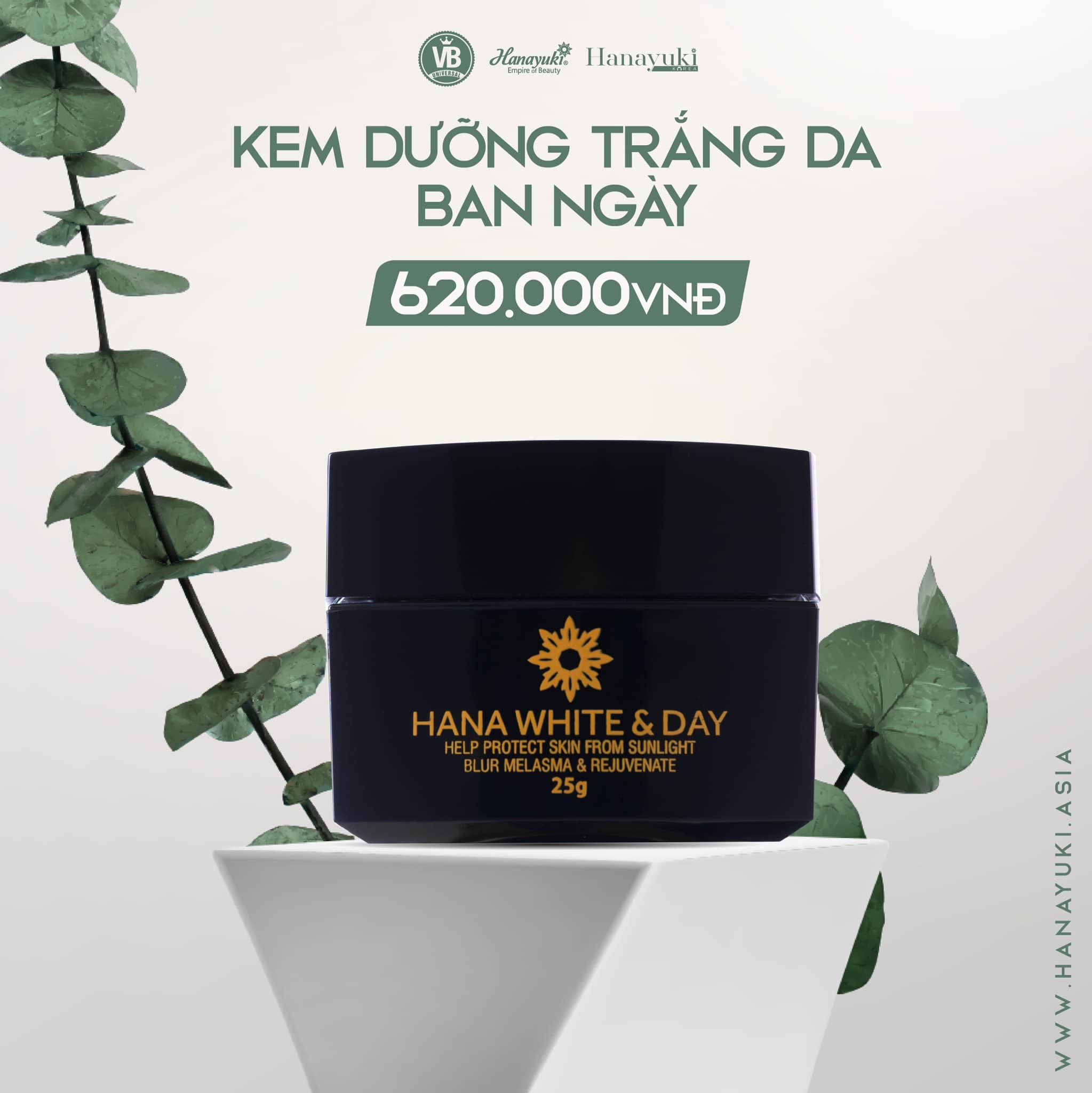 Kem dưỡng trắng da ban ngày Hanayuki