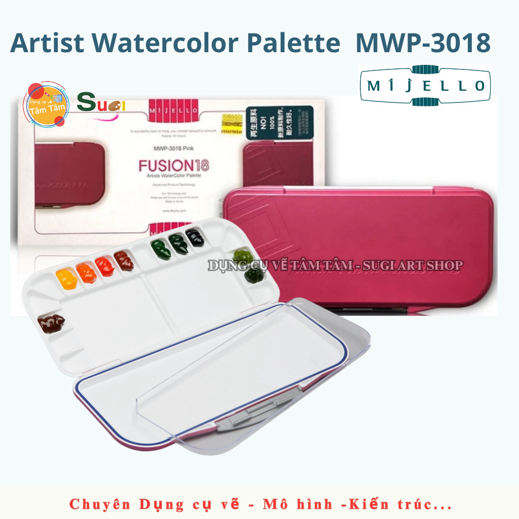 [ Sugi Art Shop ] Khay pha màu Mijello -  Artist Watercolor Palette  MWP-3018